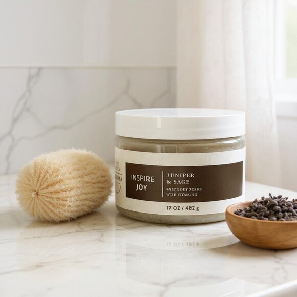 Bath & Body Works Aromatherapy Salt Body Scrub - INSPIRE JOY - Juniper & Sage - Picture 1 of 5